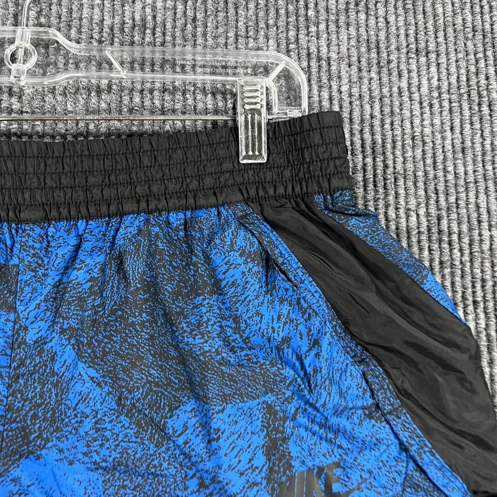 Nike Shorts Womens Medium Blue Black Active Workout Training Gym Run Lift